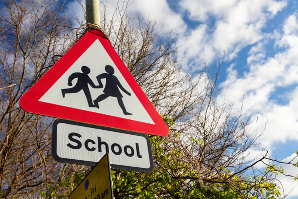 school sign