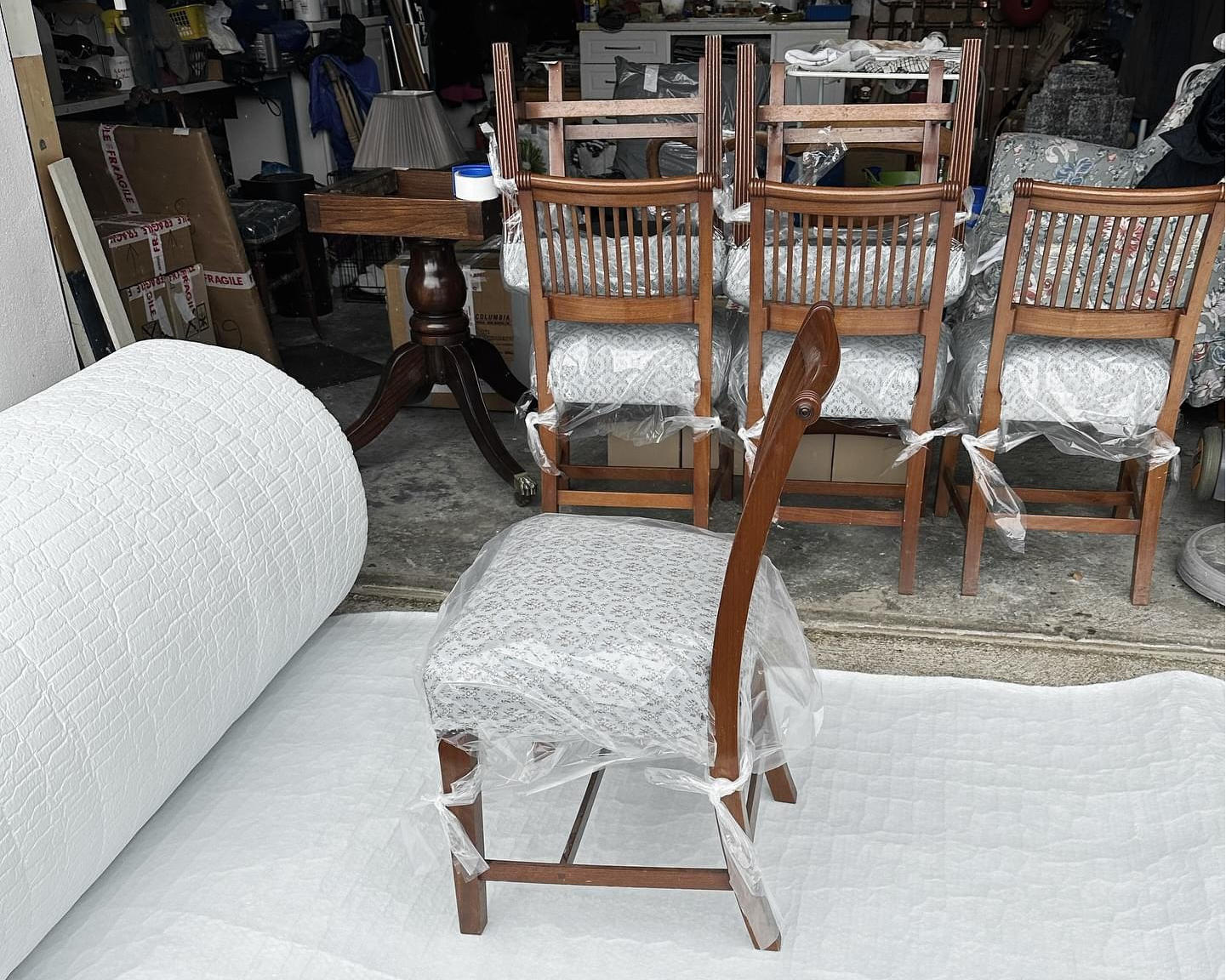 Furniture carefully packed and ready for transport