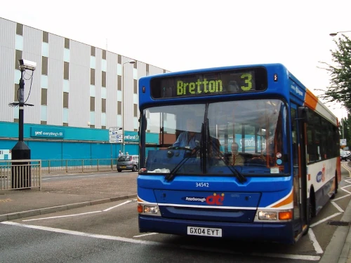 Bus going to Bretton in Peterborough
