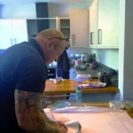 removals packing for a client in their kitchen